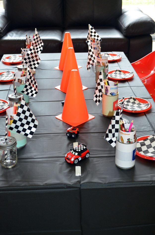 Retro Racing Car Party Table
