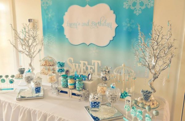 Winter Wonderland - Frozen Inspired Girl's Birthday Party Backdrop