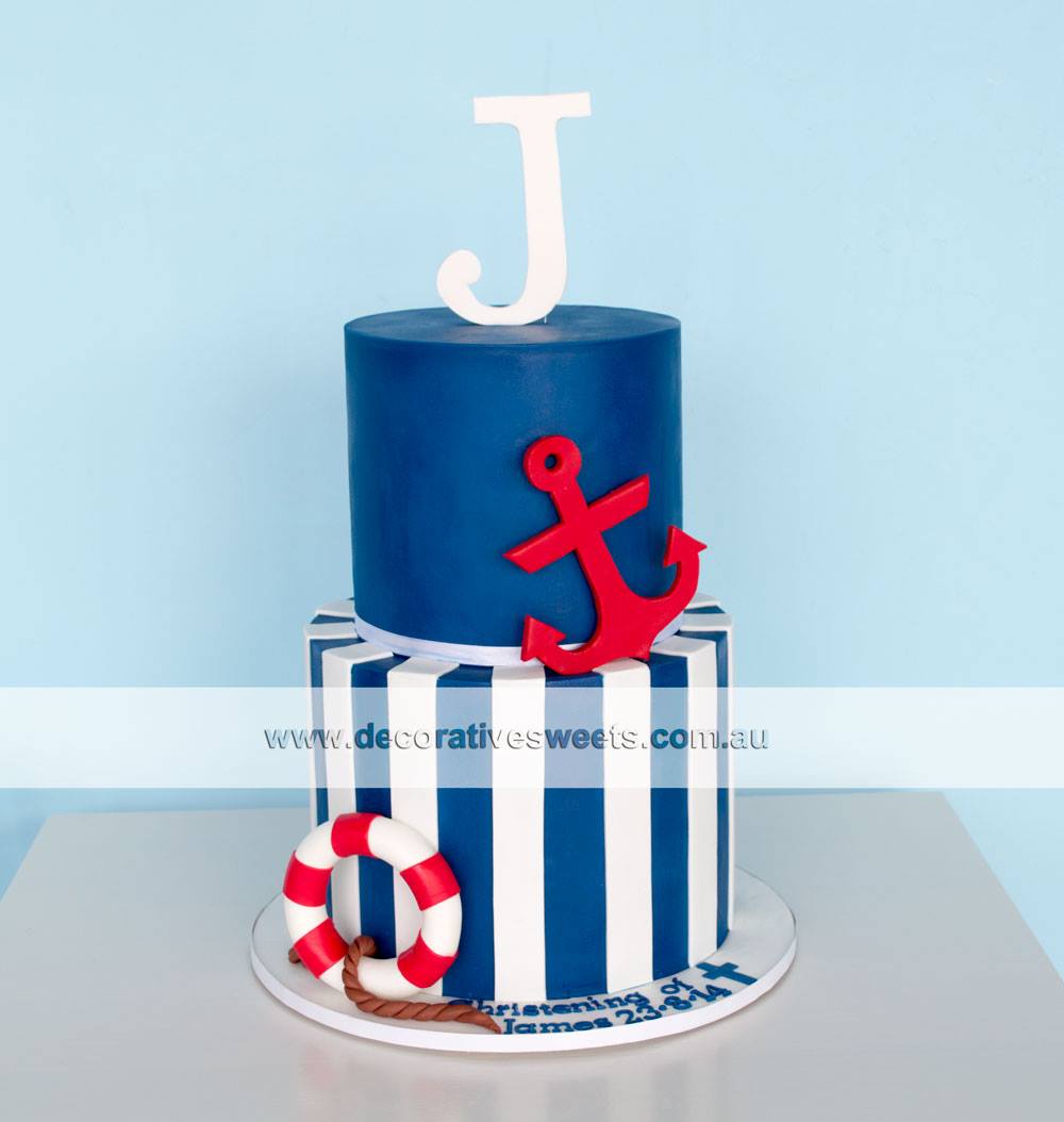 Nautical Christening Cake