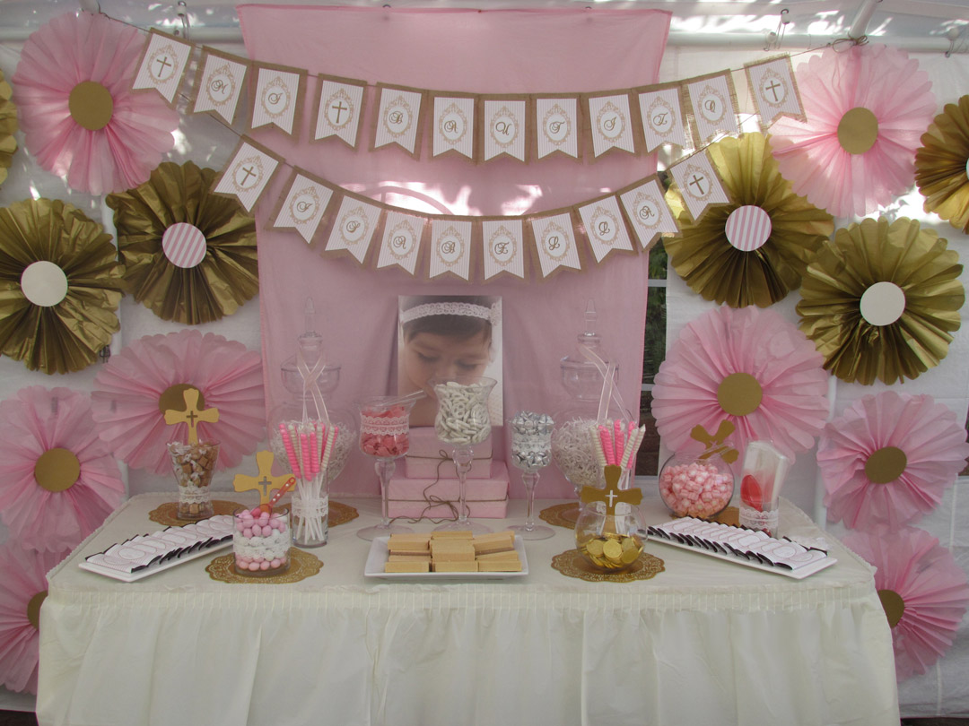 Pink and Gold Christening