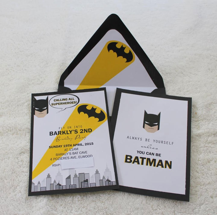 Barkley's Modern Batman Printable Invitation