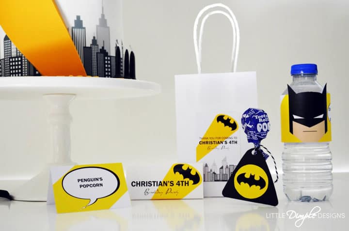 Modern Batman Basic Printable Party Package