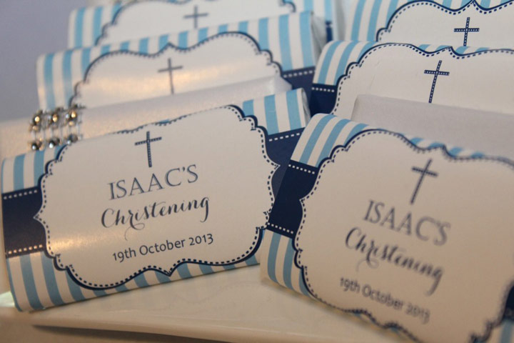 Navy Christening Candy Wrappers