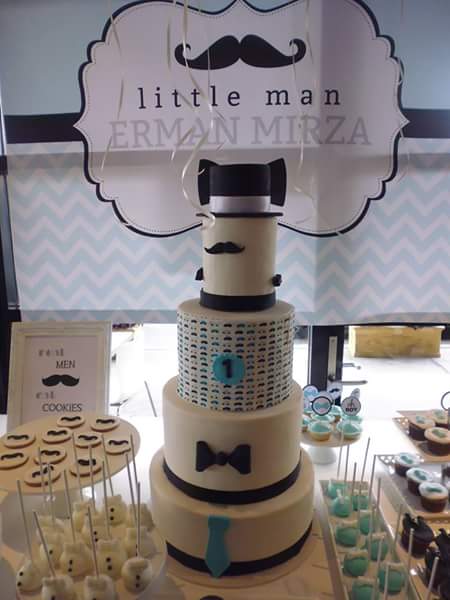 Little Man Cake and Backdrop