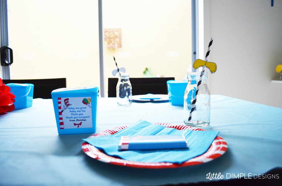 Dr Seuss Kid's Party Table Set Up