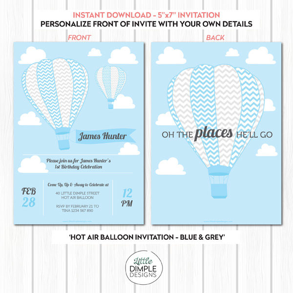 Hot Air Balloon Invitation
