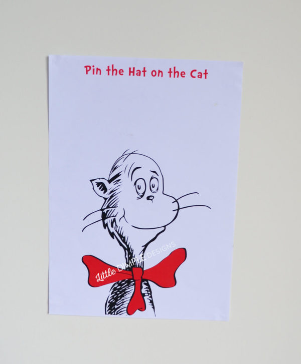 Dr Seuss Pin the Hat on the Cat Game