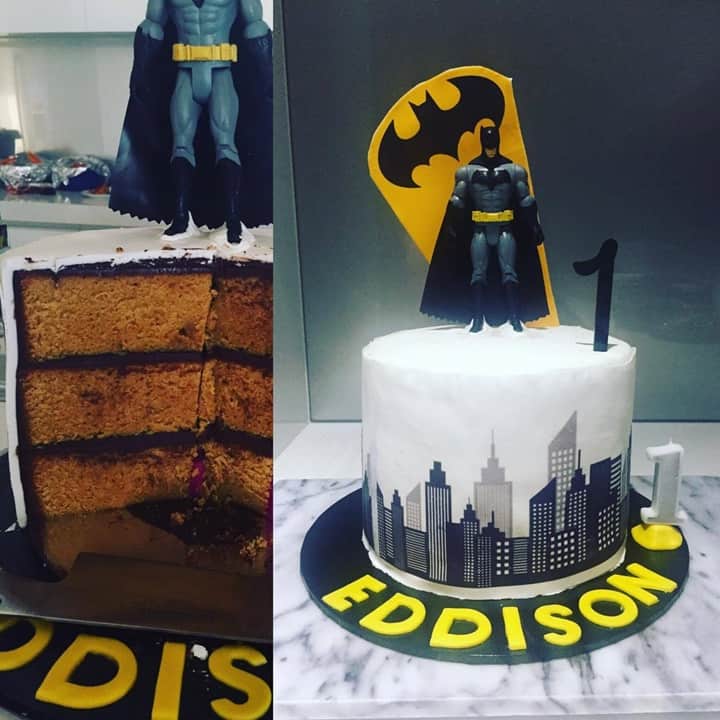 Batman cake edible design